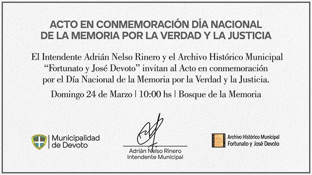 CONMEMORACIÓN DEL DÍA NACIONAL DE LA MEMORIA