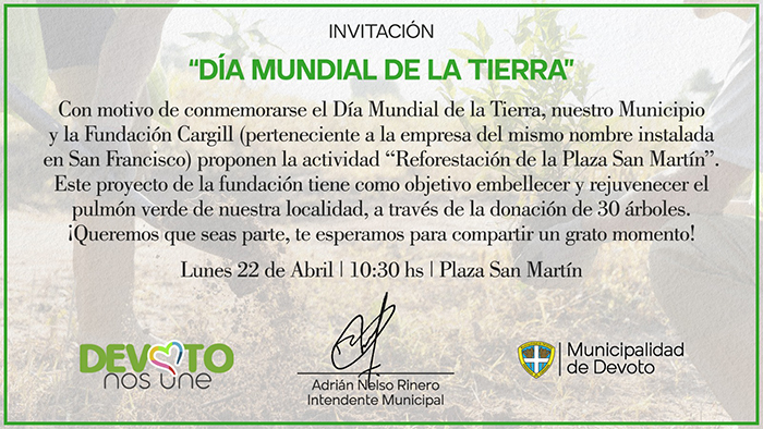 EN EL DÍA DE LA TIERRA REFORESTARÁN LA PLAZA SAN MARTÍN