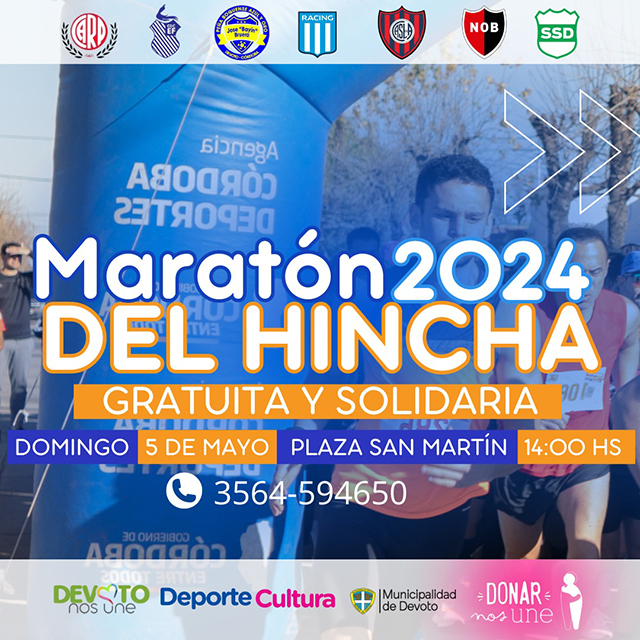 ABRIERON LAS INSCRIPCIONES PARA LA MARATÓN DEL HINCHA