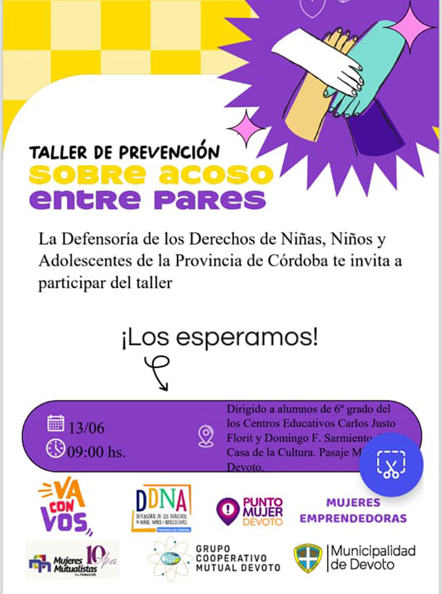 NUEVO TALLER DE PREVENCION SOBRE ACOSO ENTRE PARES