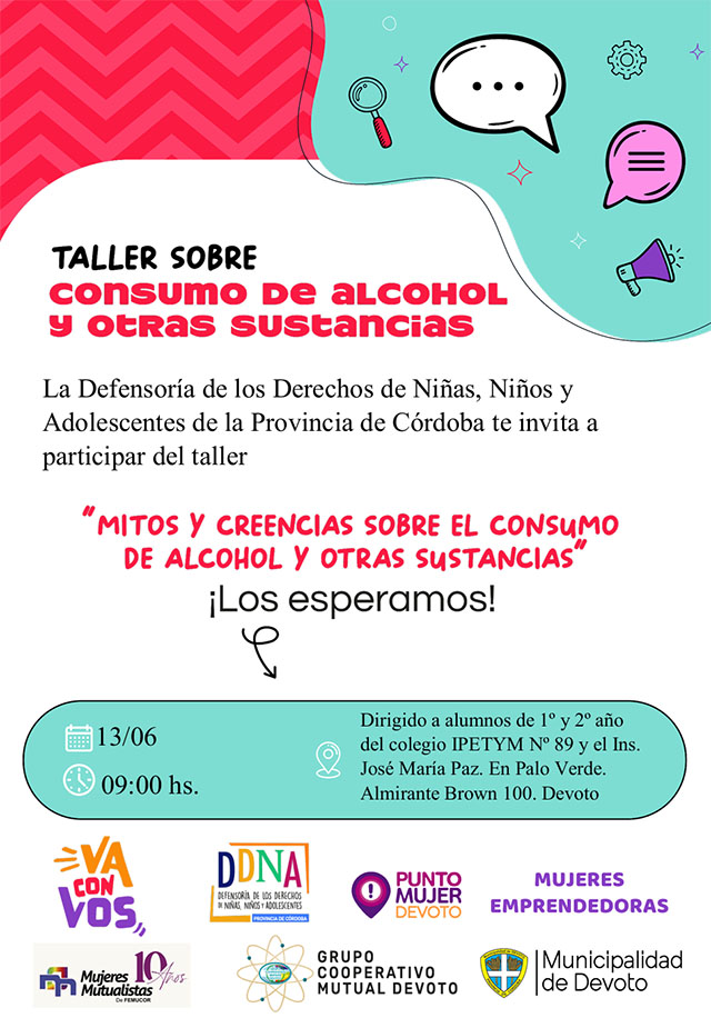 NUEVO TALLER SOBRE CONSUMO DE SUSTANCIAS