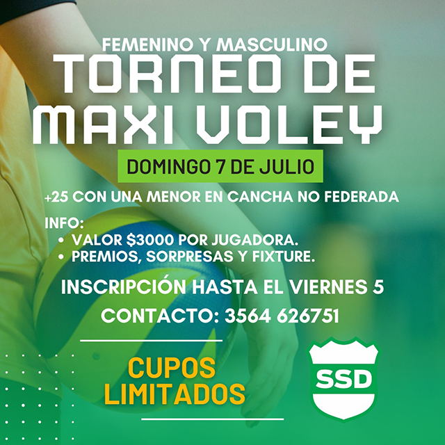 NUEVO TORNEO DE MAXI VÓLEY EN SOCIEDAD SPORTIVA DEVOTO