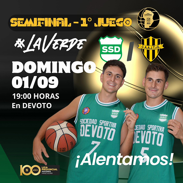 LA PRIMERA SEMIFINAL DEL BÁSQUET PROVINCIAL SE JUEGA EN DEVOTO