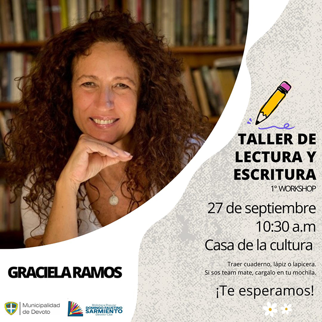 IMPERDIBLE TALLER DE LECTURA Y ESCRITURA CON GRACIELA RAMOS