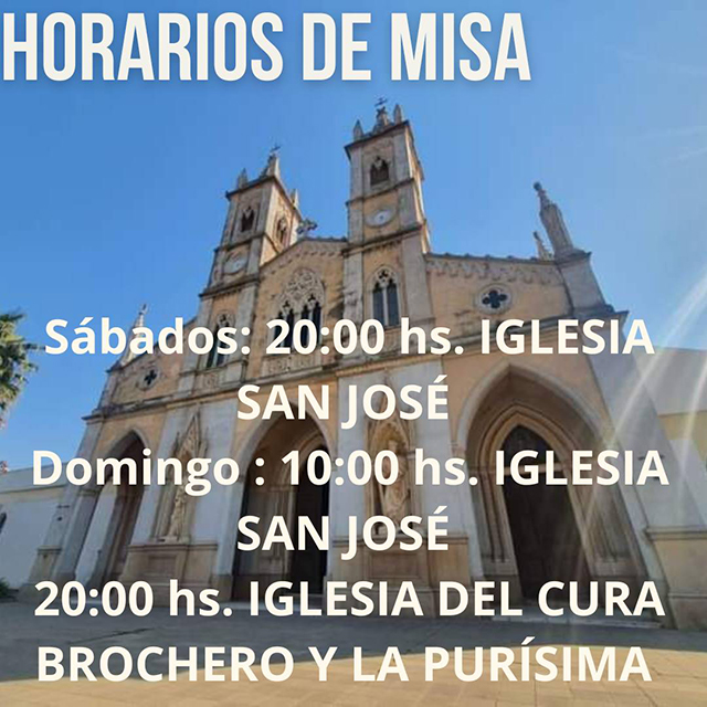 LAS MISAS CON NUEVO HORARIO